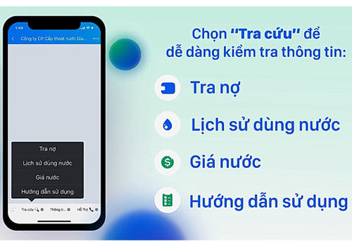 Hướng dẫn đăng ký nhận thông báo tiền nước định kỳ hàng tháng trên Zalo Oa" Công ty CP Cấp thoát nước Gia Lai