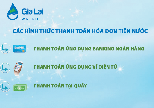 Các hình thức thanh toán hóa đơn tiền nước
