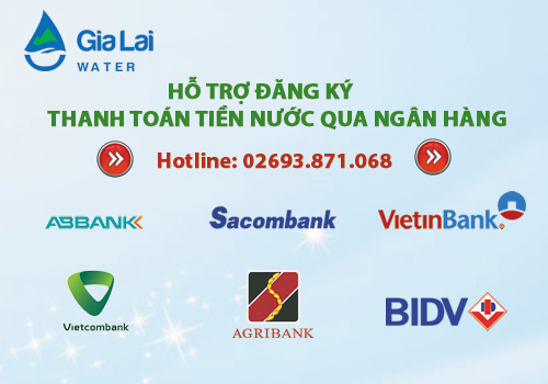 Hỗ trợ đăng ký thanh toán tiền nước qua Ngân hàng